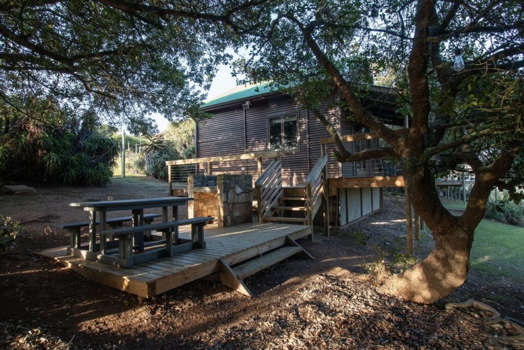 Wild Olive Guest Farm - Hoopoe Chalet Braai area